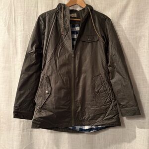 Men's Dark Gray Hooded Raincoat